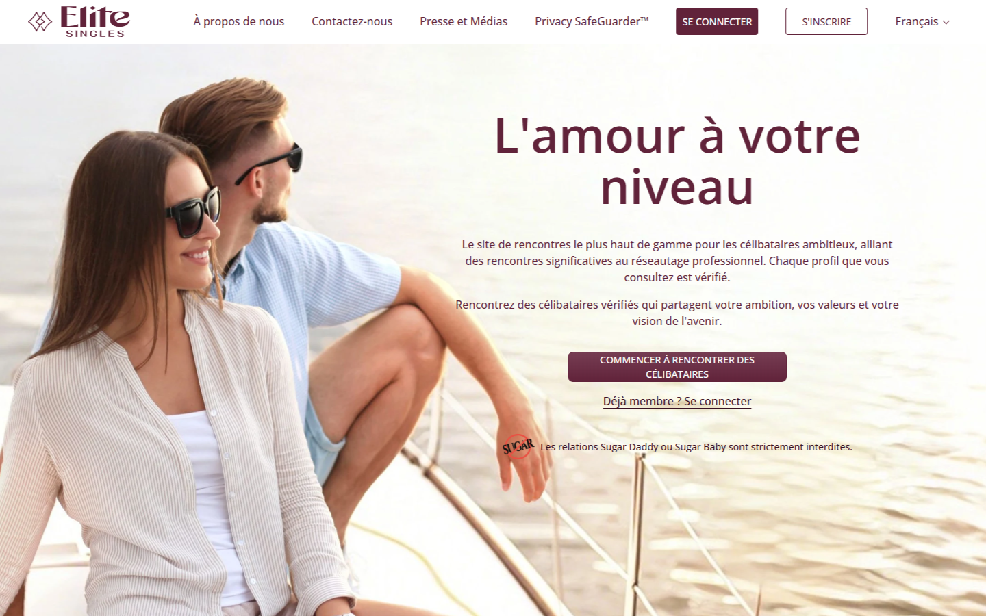 Apercu du site EliteRencontre